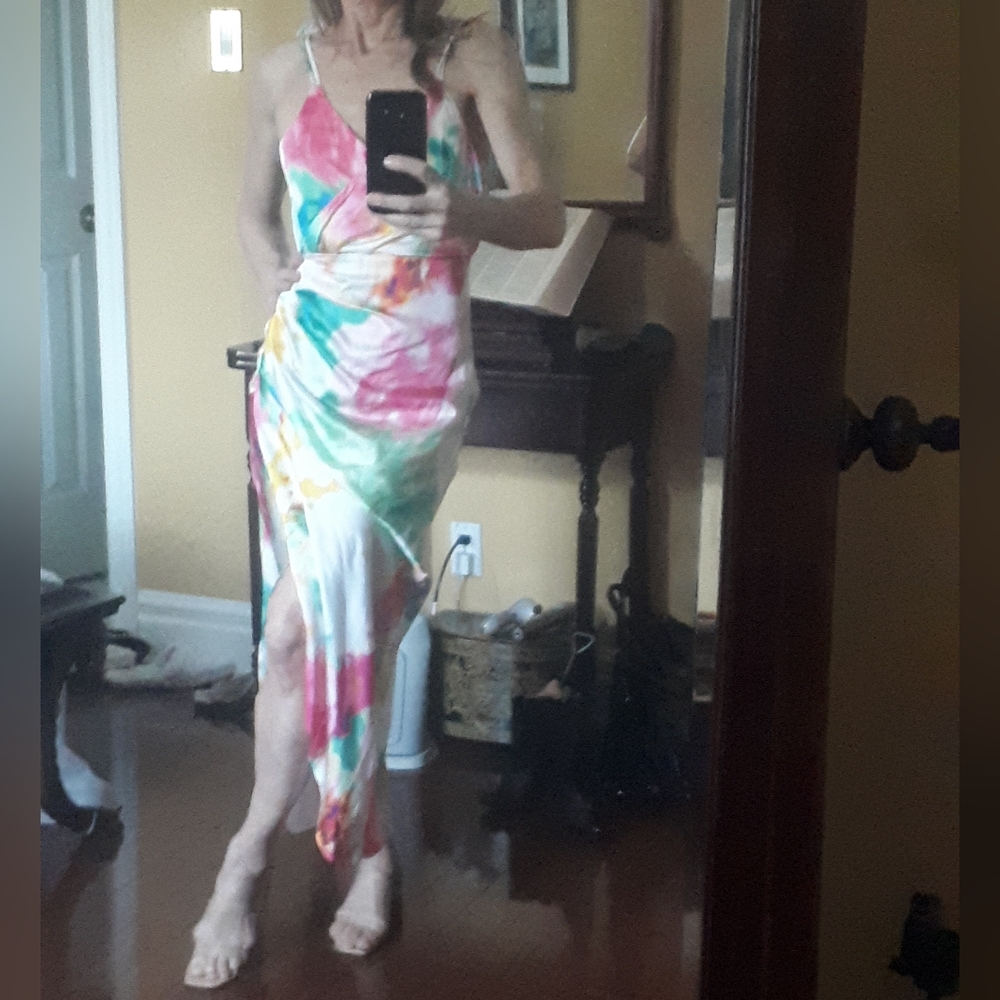 Zara One Shoulder Multicolor Dress - Picture 4 of 9